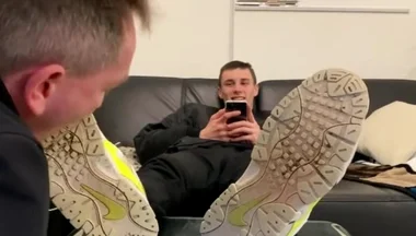 German smoking master sneaker licking