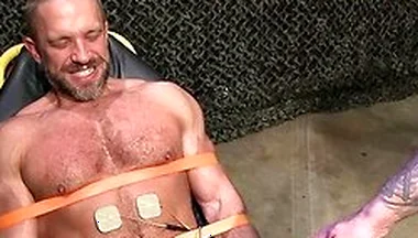 Dirk Caber And Drake Jaden - Hairy Sub Enjoys Electric Shock For His Balls And Cock