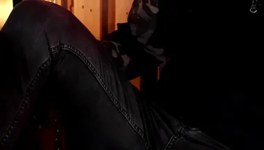 Tom Dominates the Chastity Slave with Leather Boots (4k)