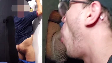 Straight, Married and Uncut App Driver Was Near Gloryhole and Decided to Relieve Himself!