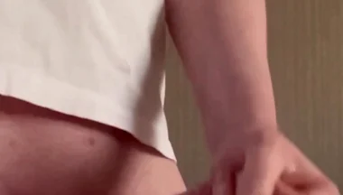 Hot Guy in White Socks Jerks off His Wet Cock After School