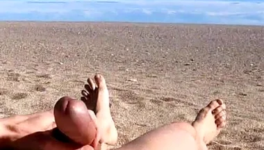 Cumming on the Beach and Getting Seen