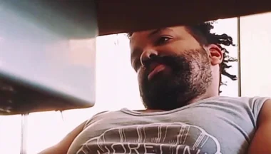 Hot BBC Stepdaddy Strokes Wet Cock and Cums All Over Himself