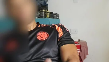 Colombian Soccer Player Enjoying