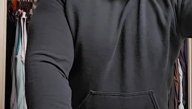 Thick Bearded Stepdaddy Blows Load Through Pajama Pants