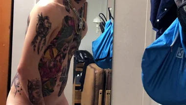 Tatted Twink Masturbation Solo