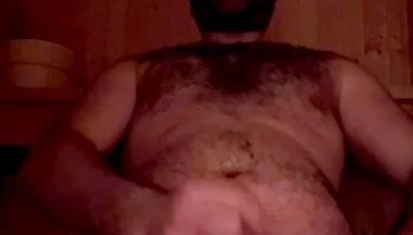 The House I’m Staying in Has a Sauna! Couldn’t Help Myself and Have a Massive Wank in It!