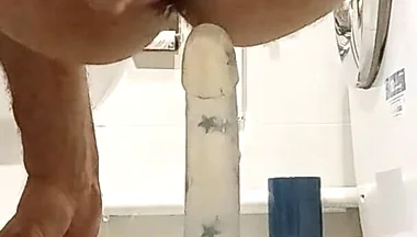 Straight Riding a Dildo and Showing off His Soles