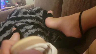 Fucking Girlfriend's Shoes in Nylons and Brittany's Heels