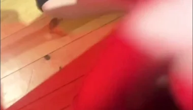 Amateur Boy Pissing in a Glass Held in His Friend's Mouth