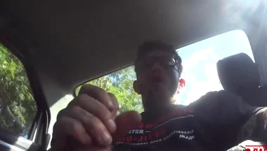 Jerking off in the Car