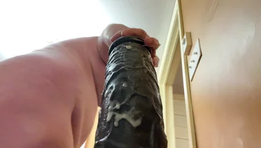 Massive huge dildo up my ass
