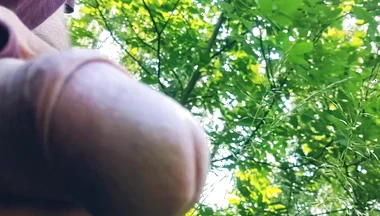 Hot Outdoor Cum in Old City Park. Almost Caught.