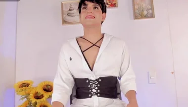 Cute Femboy Ken Masturbates and Bounces Fat Ass on Hard Cock Alone at Home