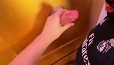 Xl Cock Double Blowjob at the Gloryhole