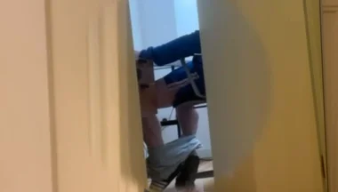 Caught My Straight Flatmate Jerking off to Porn