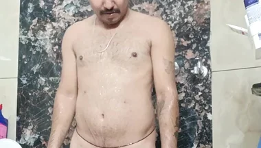 Indian Desi Police Officer Stepfather Get Suckiing and Shower with Neighbour Stepfather and Army Officer Stepfather