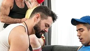 Grant Ducati And Milo Miles Group Sex With The Coaches In Gear