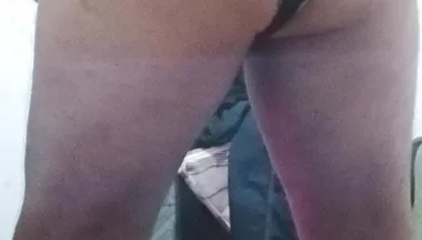 Naughty Guy Sitting in a Panty Deodorant