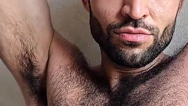 Naked Training, Sweaty Body, Hard Cock and a Very Messy Ending