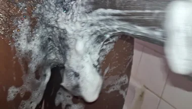 Cms Cleaning His Big Black Uncut Cock