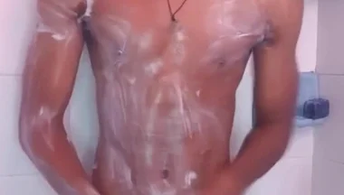Wet BBC in Shower Fucking My Fleshlight Until Cumshot Black20one