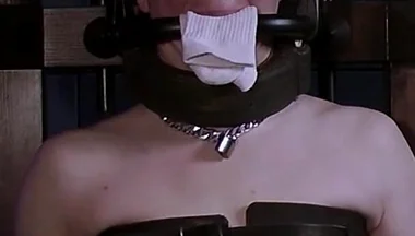 Rikki in Bondage Chair Steel Gag System & Sock Stuffing