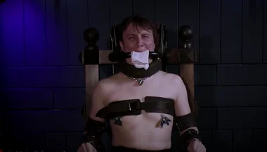 Rikki in Bondage Chair Steel Gag System & Sock Stuffing