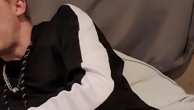 Young Looking Horny Twink Home Alone with Massive Floppy Cock