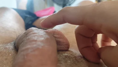 Big Massive Cock Exhausted by Morning Handjob.