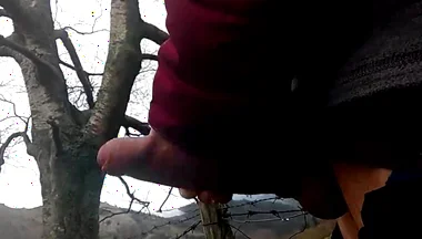 Man with a Cock Fat and Long Massages Her on the Mountain, a Goatherd Interrupted