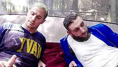 Buddies Tony Dangelo & Skyy Knox Turn Ruined Camping Trip Into Jerk Off Session