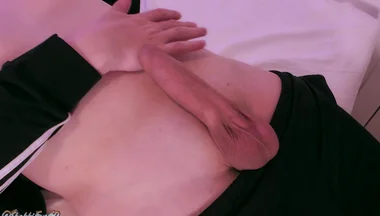 Twink Boy Masturbates His Big Cock