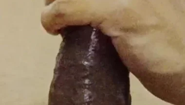 Close up Zoom All Viens Tied Hard Cock and Balls