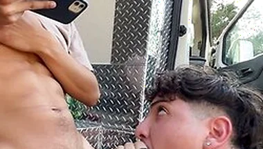 Monster Uncut Cock Blowjob Sloppy Cock Sucking Public Caught