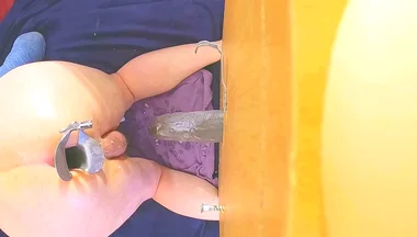 Extreme Anal - Huge Speculum Keeps Femboy Ass Opened