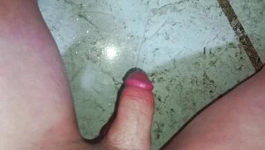 In the Bathroom, Manual Masturbation with Nerve-wracking Moans, Too Bad I Didn't Satisfy