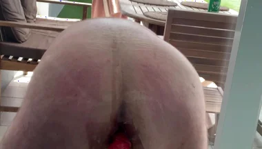 Riding a Big Dildo with My Fat Ass