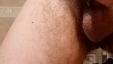 Bathroom cumshot