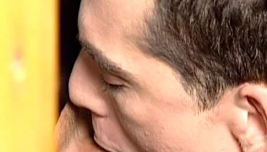 I Am a Young Hung Hunk and I Get Sucked off at a Glory Hole Three Way and Cum Hard