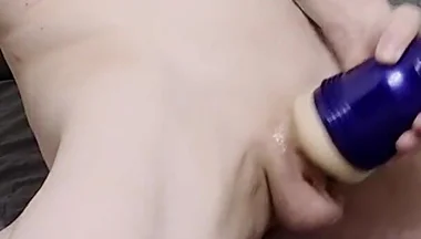 Fit Male Fucking Dripping Wet Fleshlight Explosive Throbbing Creampie