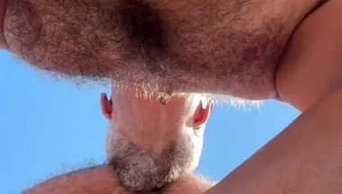 Hot Daddies Public Beach Fuck - They Stopped Traffic!