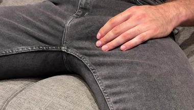 Cumming in Tight Jeans While Watching Porn - Hands Free Cum