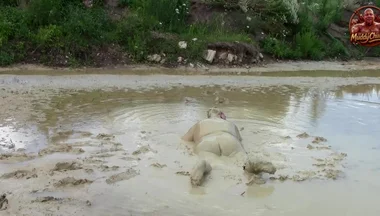 Me Playing in Deep Light Mud