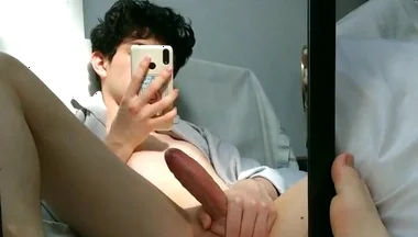 Twink Shows off His Dick in the Mirror