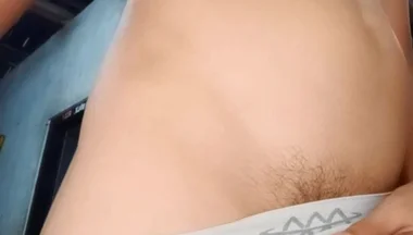 Young Asian boy little D masturbation in the warehouse
