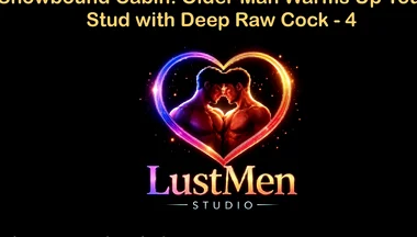 English Audio Gay Sex Story - Snowbound Cabin Older Man Warms up Young Stud with Deep Raw Cock - Part 4