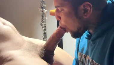 Deepthroat After Office Cleaner and Swallow