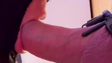 Cock in the Penis Cage I Am Allowed to Open at the Gloryhole