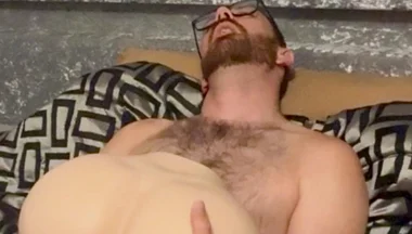 Stroking the Tip of My Big Dick with My Ass Doll